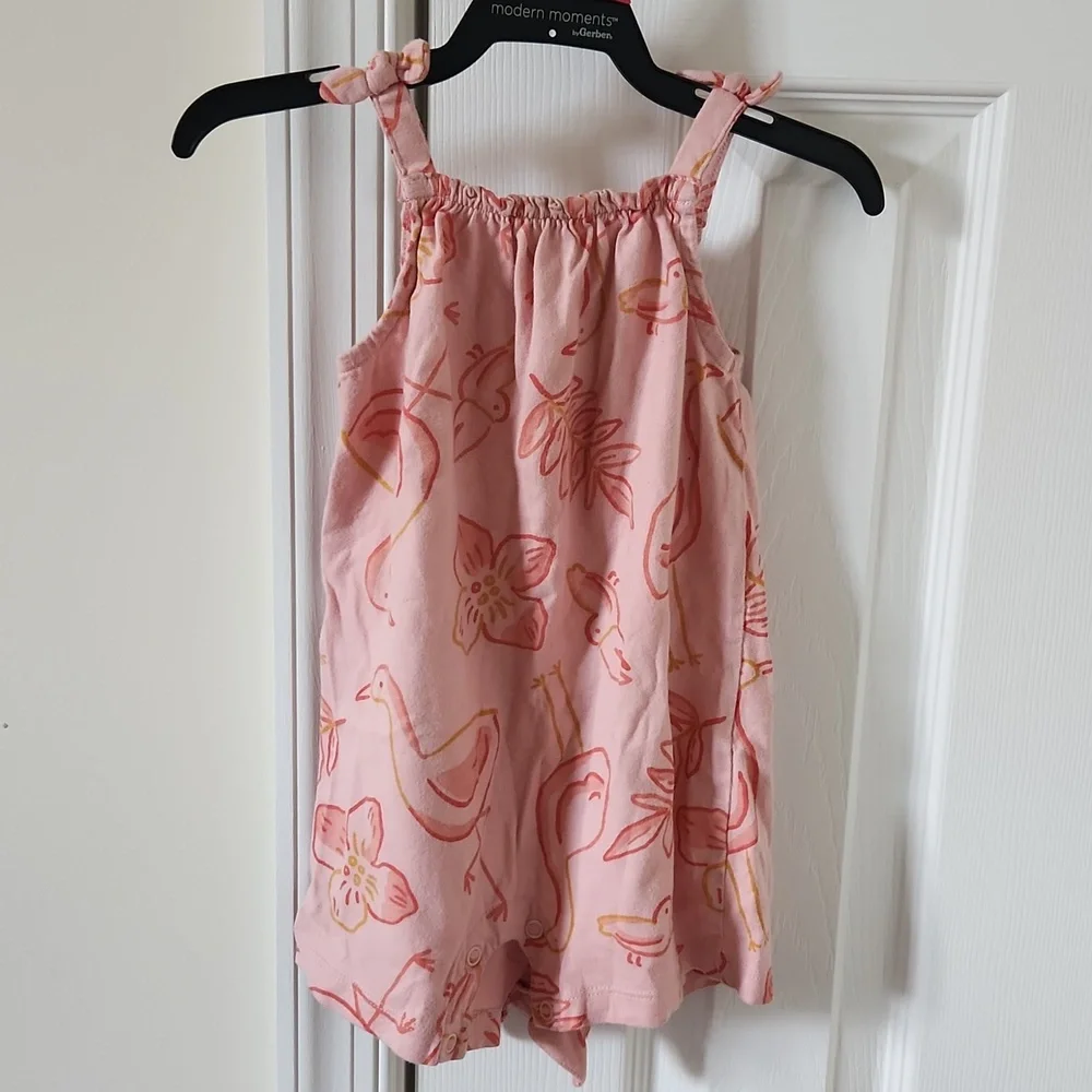 Carter's Baby girl romper 9 months peach orange color
